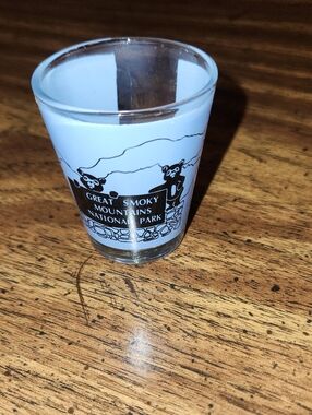 Great Smoky Mountains Souvenir Shot Glass - Light Blue